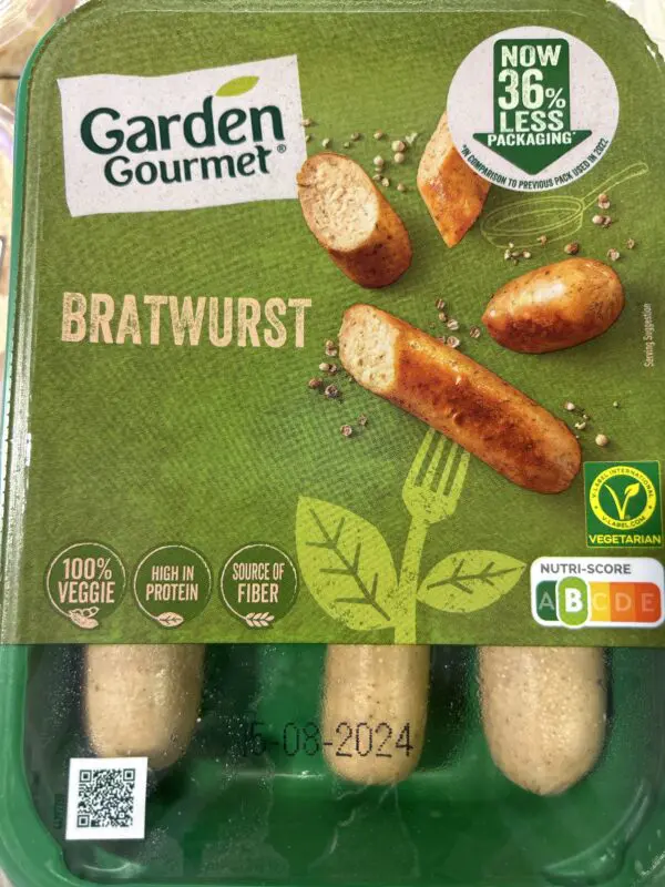 Garden gourmet braadworsten