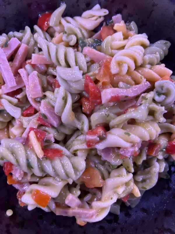 Pastasalade met ham